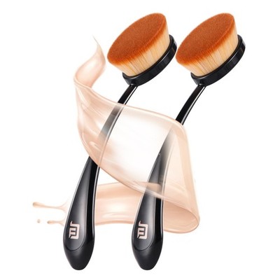 Foundation Brush for Liquid Makeup Kabuki Brush for Seamless Liquid (2 Pack)