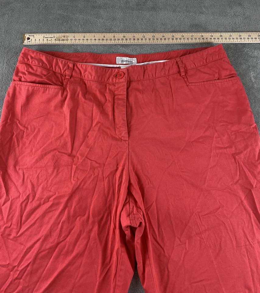 Dressbarn Women’s Bermuda Shorts 20W Coral Zip Pockets Casual C38 - Image 4 of 4