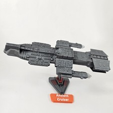 Stargate Atlantis Lantean Cruiser, replika modelu statku, wyświetlacz ze stojakiem...