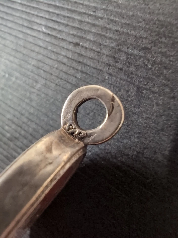 Colgante Sakura Rosa Flor de Cerezo Ovalado Doble Cara Plata de Ley 925 *Leer* Foto 3 de 4