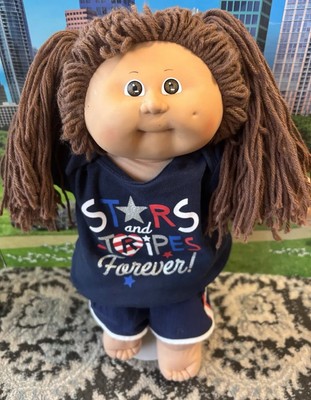 Brown hair brown eyes hm 8 cabbage patch Kid Doll  in good played with condition