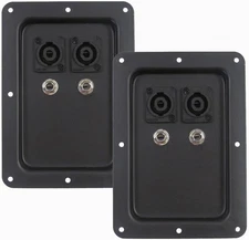 - Pair of Jack Plates with Dual Speakon and Dual 1/4" PA/DJ Speaker Cabinet