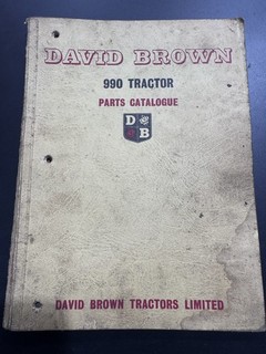David Brown Parts List Catalogue 990 Tractor