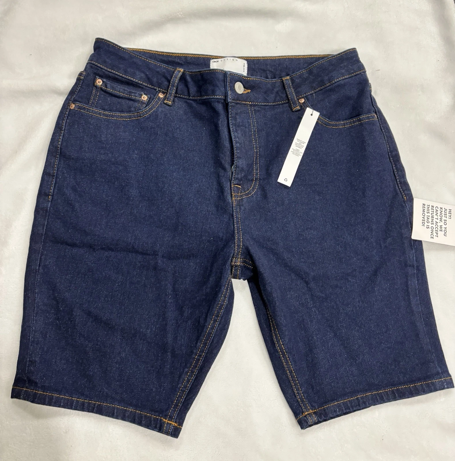 Asos Design Jean Shorts Men’s Size 34 Dark Blue
Opens in a new window or tab