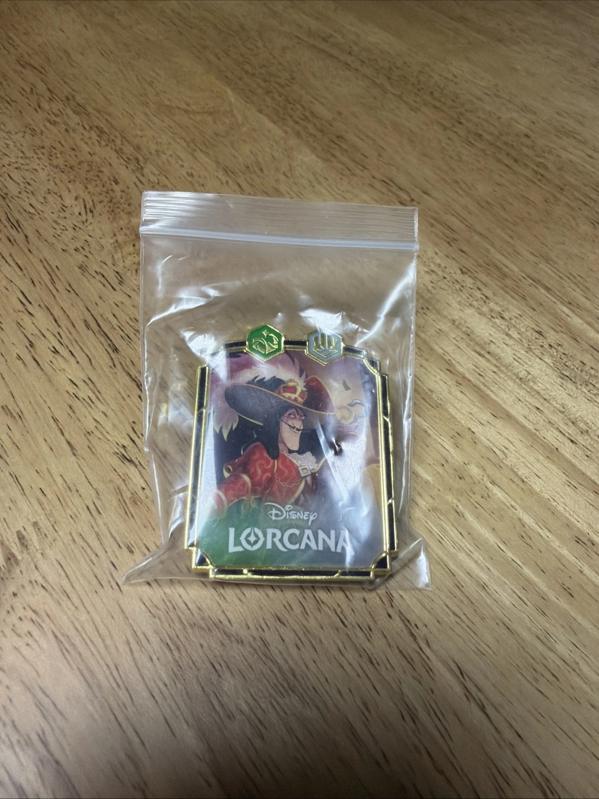 Disney Lorcana Reign of Jafar League Organized Play Captain Hook Promo Pin