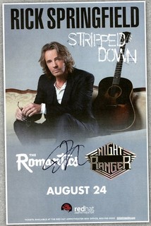 Rick Springfield autographed concert poster