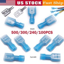 400PCS Nylon Spade Quick Disconnect Connector Kit, Electrical Insulated Terminal