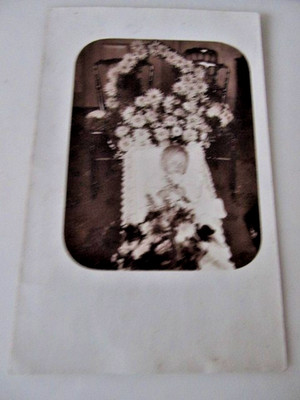 Postmortem Kleinkind 1920 Tod Trauer Leichnam Aufbahrung - Foto 14 x 9 cm