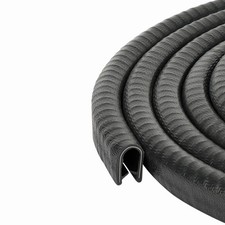 Edge Trim Black Large U Height - 21/32" U Height x 3/64" - 5/32". Grip Range ...