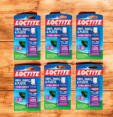 6 pack LOCTITE Vinyl Fabric Plastic Flexible Clear Adhesive Leather Canvas Glue