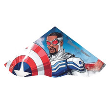 Captain America Kite 52-Inch-Wide with Handle Line and SkyTails SkyDelta Xkites