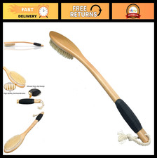 Curved Long Handle Bath Brush - Antiskid Exfoliating Scrubber for Back, Wet/Dry