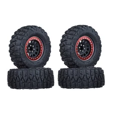 4* 2.2" Wheel Tires for Traxxas TRX4 SCX10 90046 Wrangler 1:10 RC Rock Crawler #