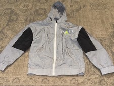 Nike Jordan Jumpman Youth Boy's Full-Zip Lightweight Jacket Gray Sz Small 8-10