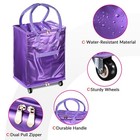 Byootique 16" Rolling Tote Bag Grocery Bag on Wheels Shopping Trolley DuskViolet — photo 8