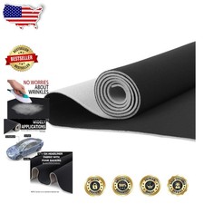 Black Mesh Headliner Fabric 96"x60" Foam Backed Auto Interior Roof Repair