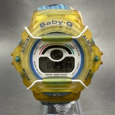 Casio Baby-G BG-340 Watch Women 46mm Digital Yellow Blue White Alarm Chrono