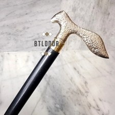 36'' Vintage Style Antique Victorian Brass Handle Wooden Walking Stick Cane