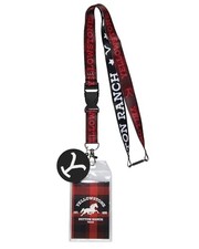 Yellowstone Dutton Ranch Reversible ID Lanyard Badge Holder Rubber Y Charm