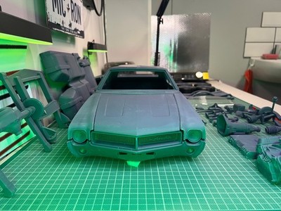 1/8 Scale 1968 AMC Javelin Resin Model Kit with Engine – Huge Size
