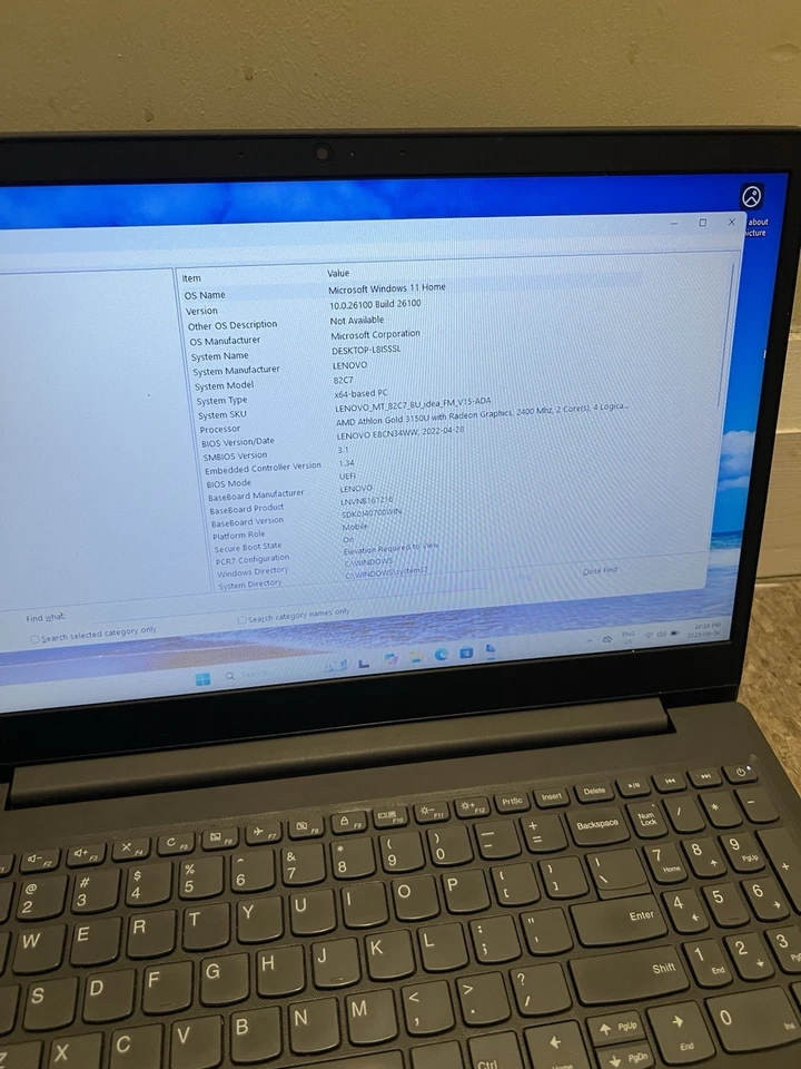 Lenovo IdeaPad V15-ADA, AMD Athlon CPU, 4G RAM, 120GB SSD, Win 11, w AC - Image 4 of 4