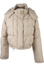 LOEWE BEIGE PADDED DOWN JACKET FR 36 UK 8