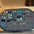 Lot of 39 pairs vintage costume jewelry /clip earrings gold,silver,multi colors.