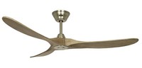 Energiesparender Deckenventilator + Fernbedienung Genuino Dc Messing Eiche 152Cm