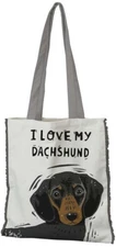Dachshund Love Cotton Tote Bag