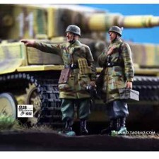 Homemade 1/72 German Battlefield Winter Heavy 2 Troopers Finished Colored Model