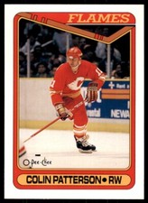1990-91 O-Pee-Chee Colin Patterson . Calgary Flames #420