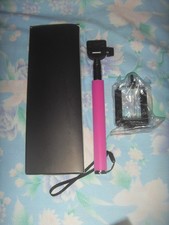 Brand New Pink SELFIE STICK + Black blanket holder *Free Postage