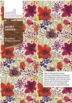 ANITA GOODESIGN - SECRET GARDEN - QUILTEN - MASCHINENSTICKMOTIVE USB PES