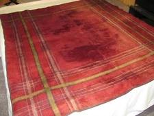 Antique "STROOCK" Horsehair Buggy/Antique Auto Maroon Blanket . Very Nice!!!!!