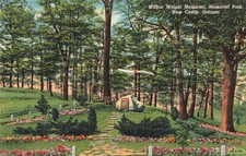 Postcard Wilbur Wright Memorial at Memorial Park New Castle Indiana IN Linen