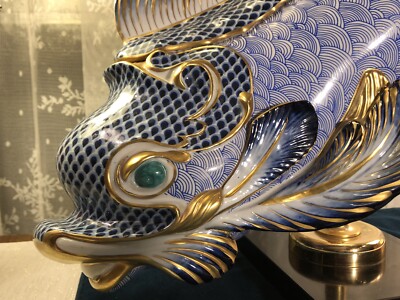 Giulia Mangani for Oggetti Italy Blue and White Gilt Porcelain