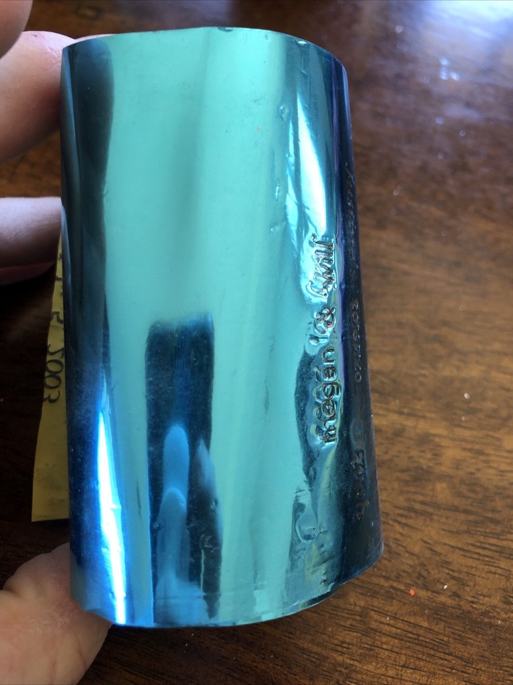 Howard roll metallic Blue heat press stamping foil tape 3.5”wide 2.10”diam