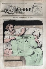 Journal The Red Moon Number 6 From 14/1/1877 Bad Sleeper By Andre Gill