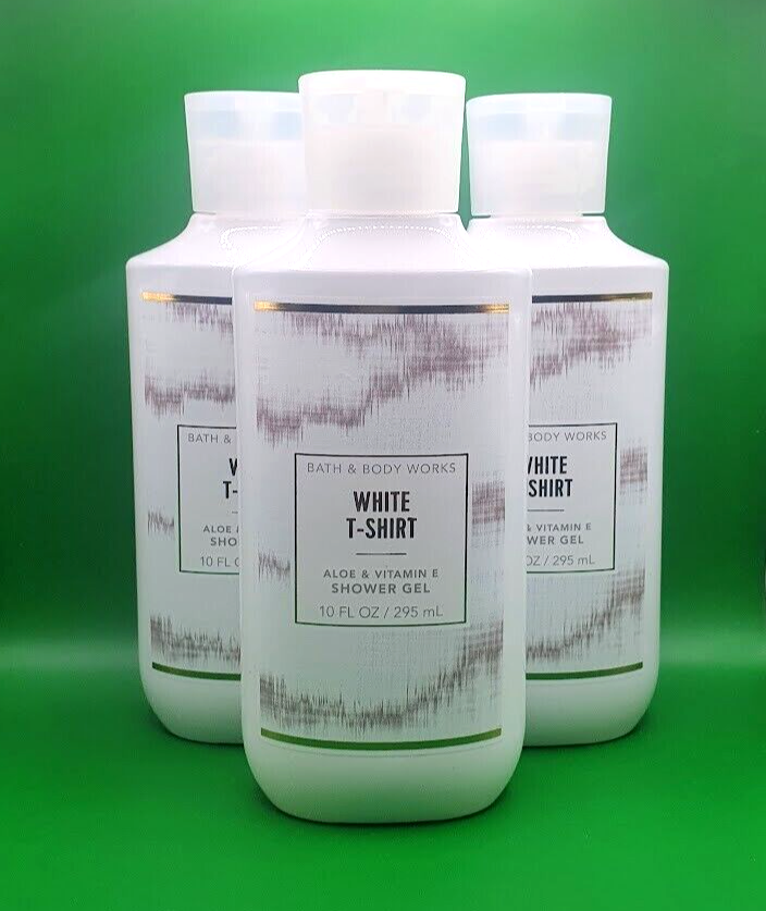 BATH AND BODY WORKS WHITE TSHIRT BODY WASH 10 FL OZ (SET OF 3