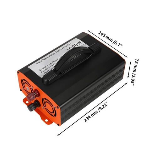 1600W DC 12V To AC 220V 50Hz Pure Sine Wave Power Inverter Car Converter - Picture 10 of 11