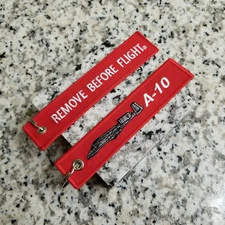 A-10 Warthog Thunderbolt II Remove Before Flight ® Keychain, Tag, Streamer!