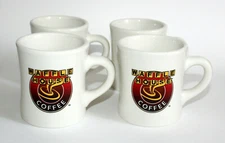4 BRAND NEW! Waffle House Logo Diner Coffee Mug Tuxton 9 oz Restaurant Ware 