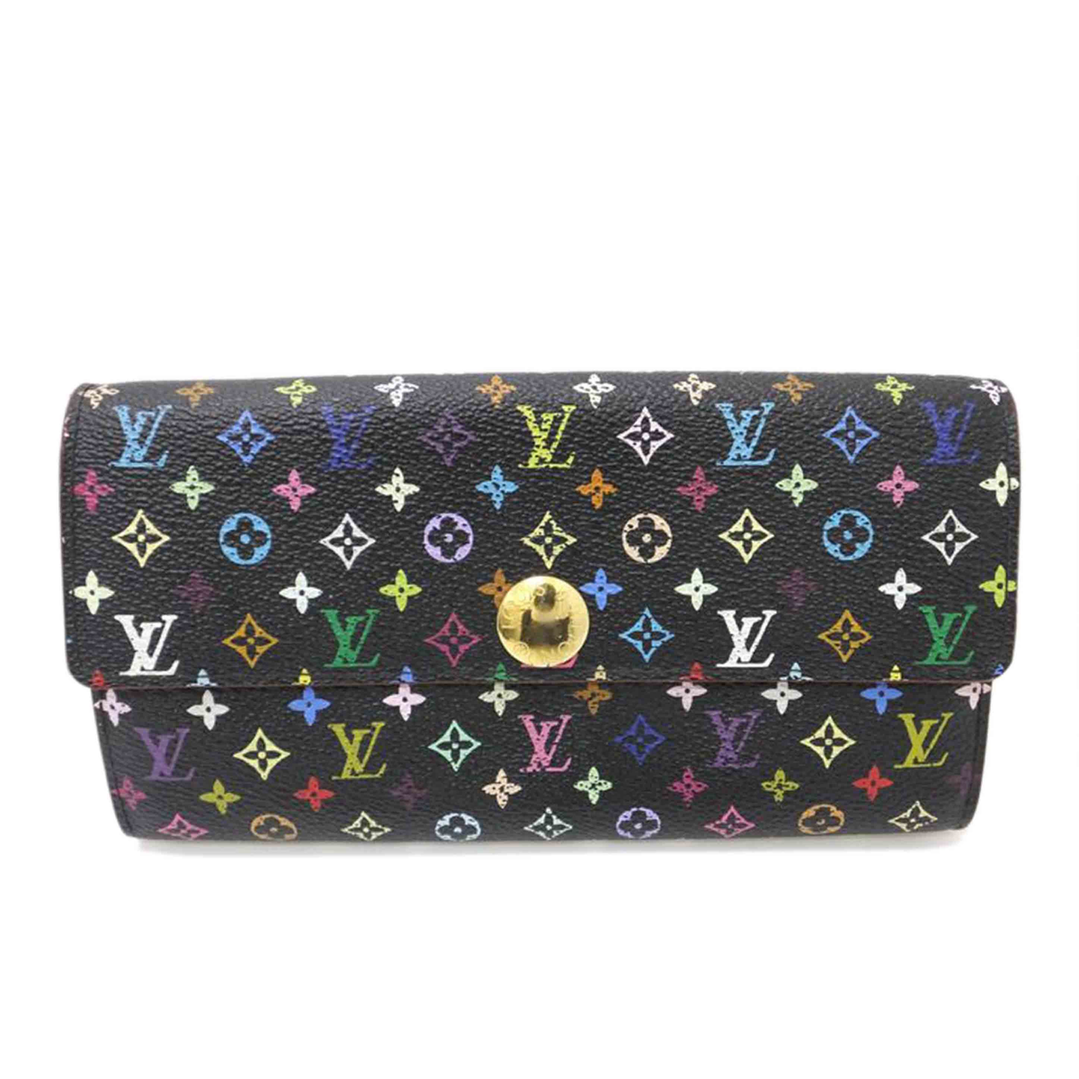LOUIS VUITTON Sara Monogram Multicolor Long Wallet Black M93533 | eBay