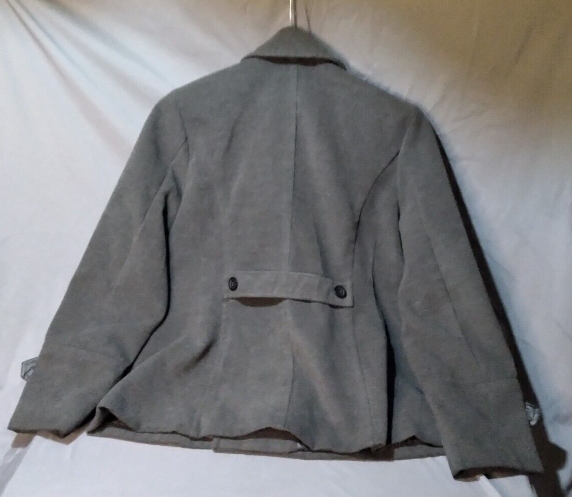 IB Diffusion Gray Peacoat Collared Pockets Button… - image 5