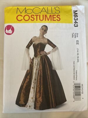 Historical Corset Dress Costume Sewing Pattern Size 14 - 20 McCall's 6343 | eBay Historical Corset Dress Costume Sewing Pattern Size 14 - 20 McCall's 6343 | eBay