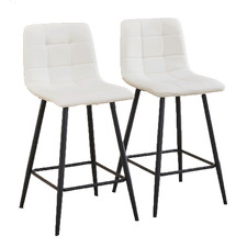 Set of 2 Bar Stools Tall Bar Chairs, Backrest Kitchen Stools Bar Chair Set