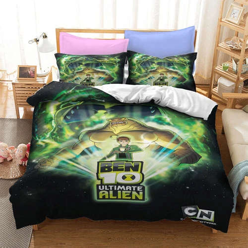 Ben 10 3D Duvet Cover Bettbezug Bettwäsche Set Kissenbezug Qulit Single Double - Bild 8 von 13