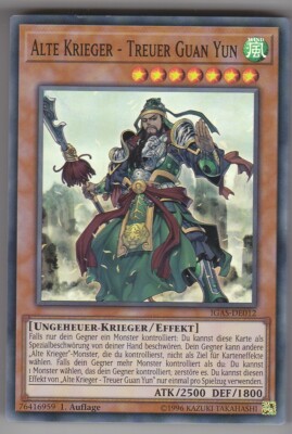 Yu-GI-OH Alte Krieger Treuer Guan Yun Super Rare IGAS-DE012 NEU!
