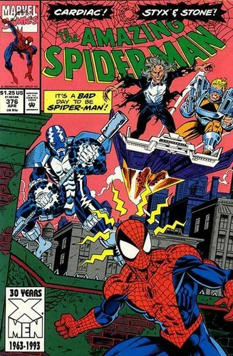 AMAZING SPIDER-MAN #376 F/VF, Direct, Marvel Comics 1993 Stock Image