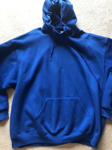 royal blue sweatshirt